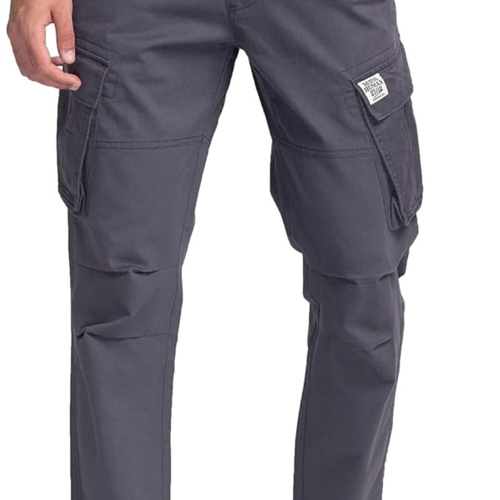 NWT Being Human Mens Charcoal Cargo Chinos